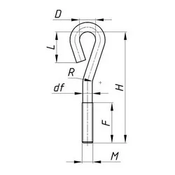 Eye Type Foundation Bolt