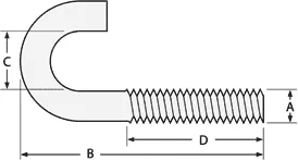 J Type Hook Anchor Bolt